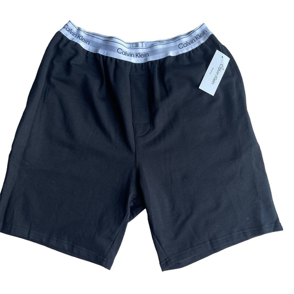 Calvin Klein Men's size Medium Black Pajama  lounge Sleep Shorts NWT - Picture 1 of 10